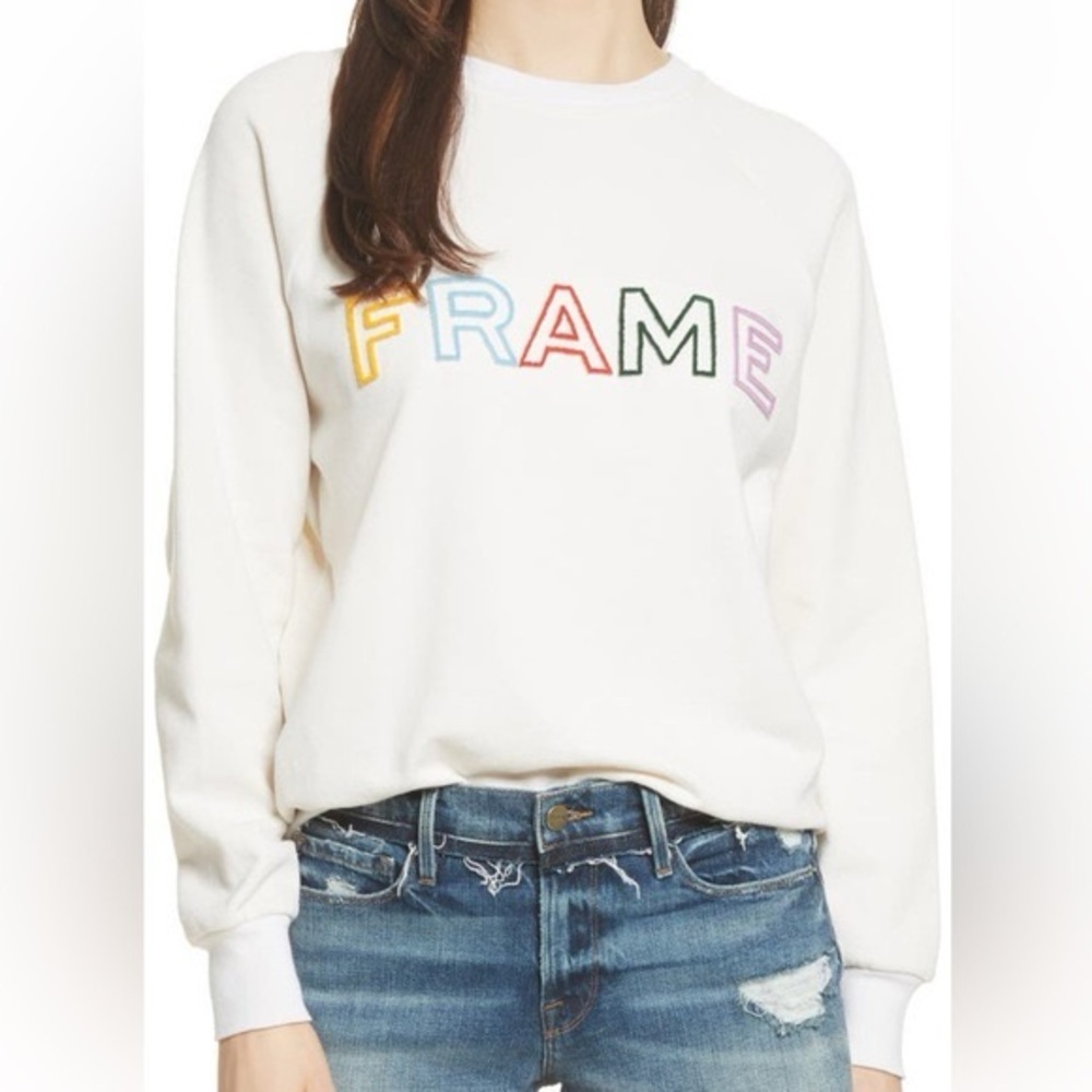 FRAME Multi Color Logo Crewneck